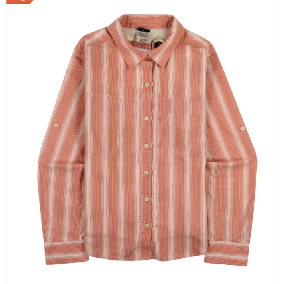 Patagonia Pink and White Striped Button-Down Shirt
